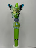 Butterfly beaded pen