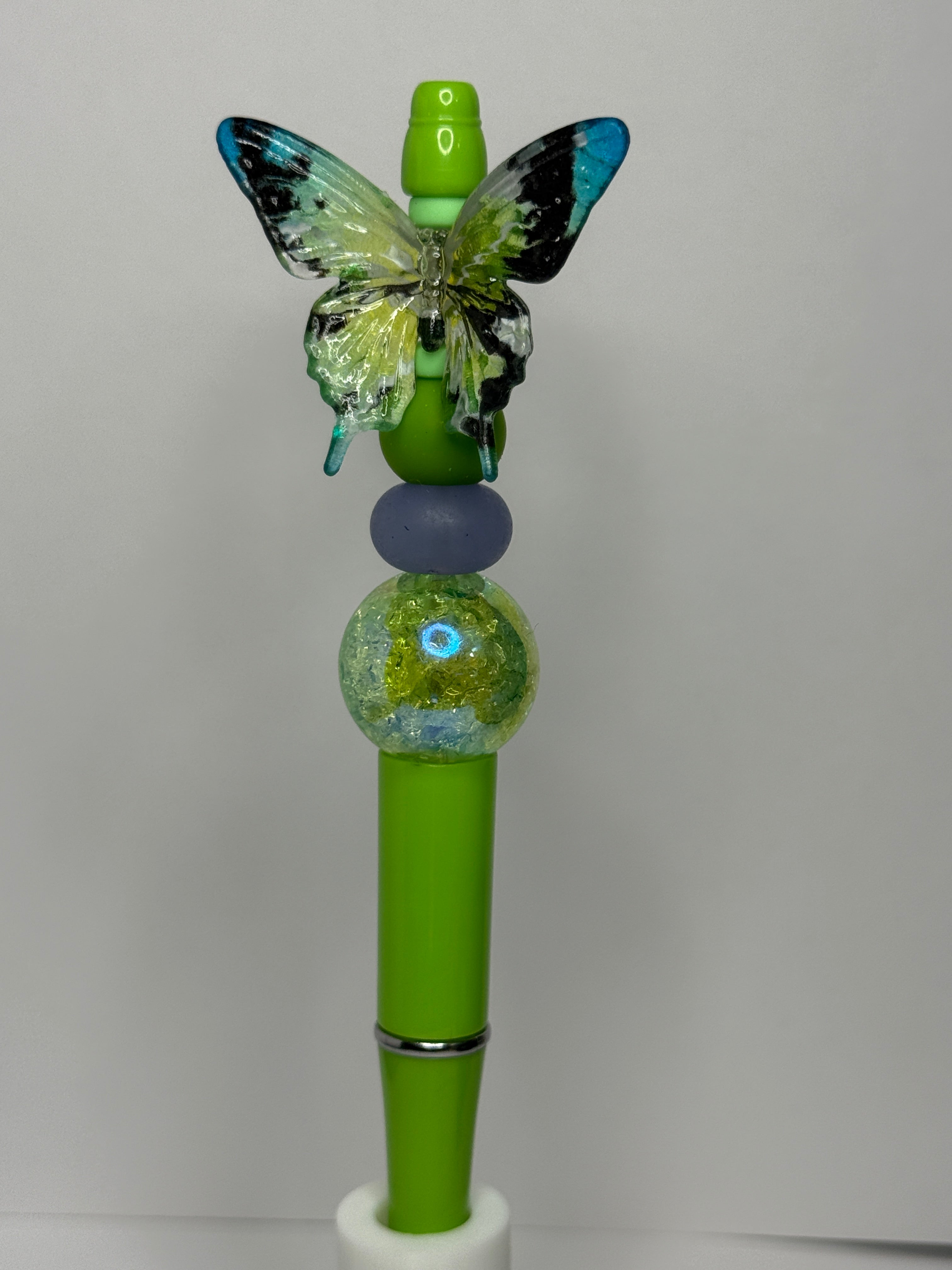 Butterfly beaded pen